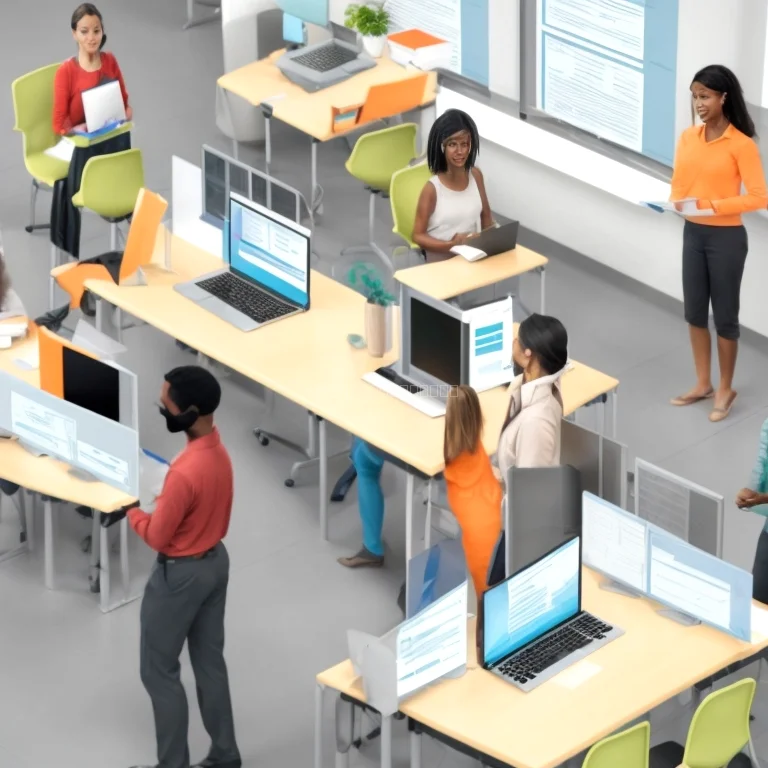 Instructor explicando flujos de trabajo de inteligencia artificial